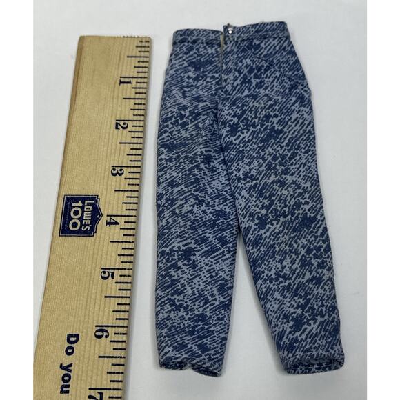 Barbie Doll Jeans Pants Light Blue Acid Wash Faux Denim Blue Jeans 90's Style - Picture 6 of 6